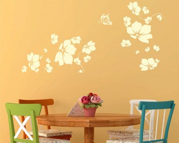 Flowers Blossom Vinyl Decals Modern Wall Art